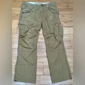 パンツ Polo Jeans Brown Military Cargo Pants Polo Jeans 1967 Ralph Lauren Women's Cotton Khaki Military